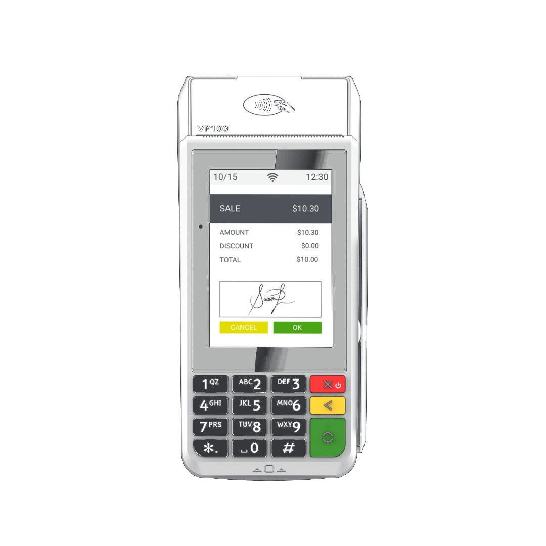Valor VP100 countertop terminal